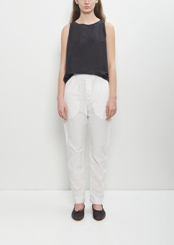 Stretch Cotton Slim Trousers — Milk