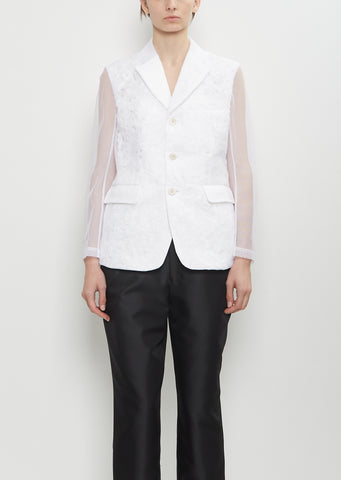 Tulle Flower Embroidery Jacket