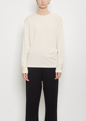 Cotton Linen Bias Long Sleeve Tee