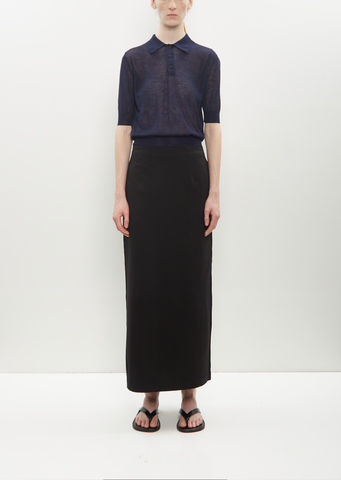 Cotton Jersey Skirt — Black
