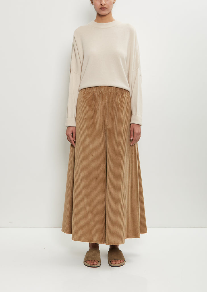 Cotton Corduroy Gaucho Pants