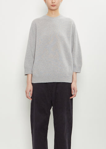 Mouse Wool Crewneck — Light Grey Melange